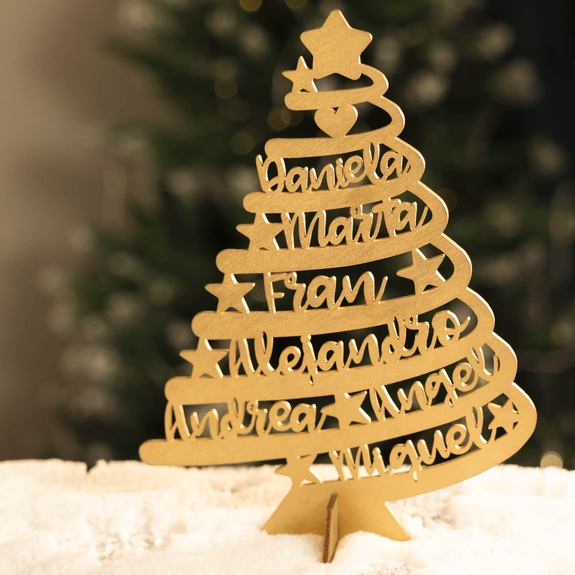 Árbol de navidad familiar personalizado 25cm de alto - Imagen 9