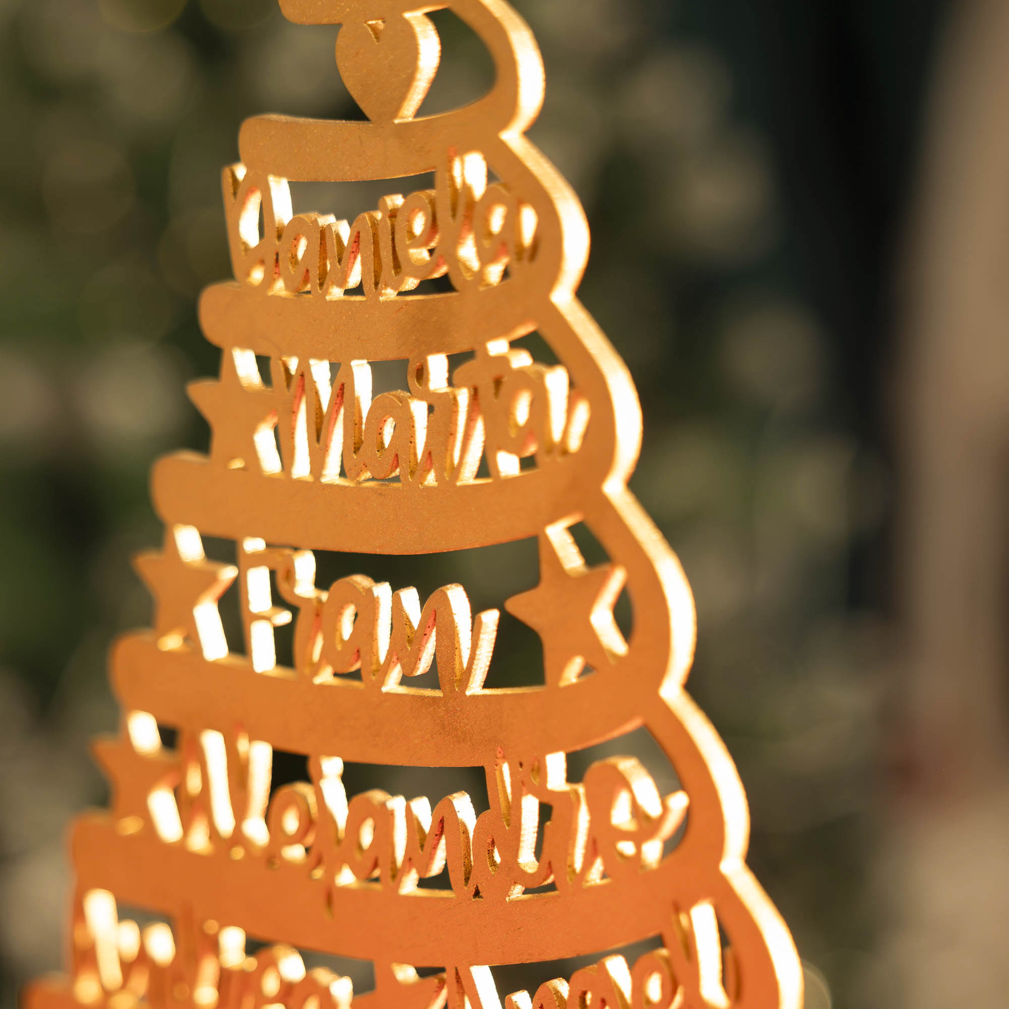 Árbol de navidad familiar personalizado 25cm de alto - Imagen 10