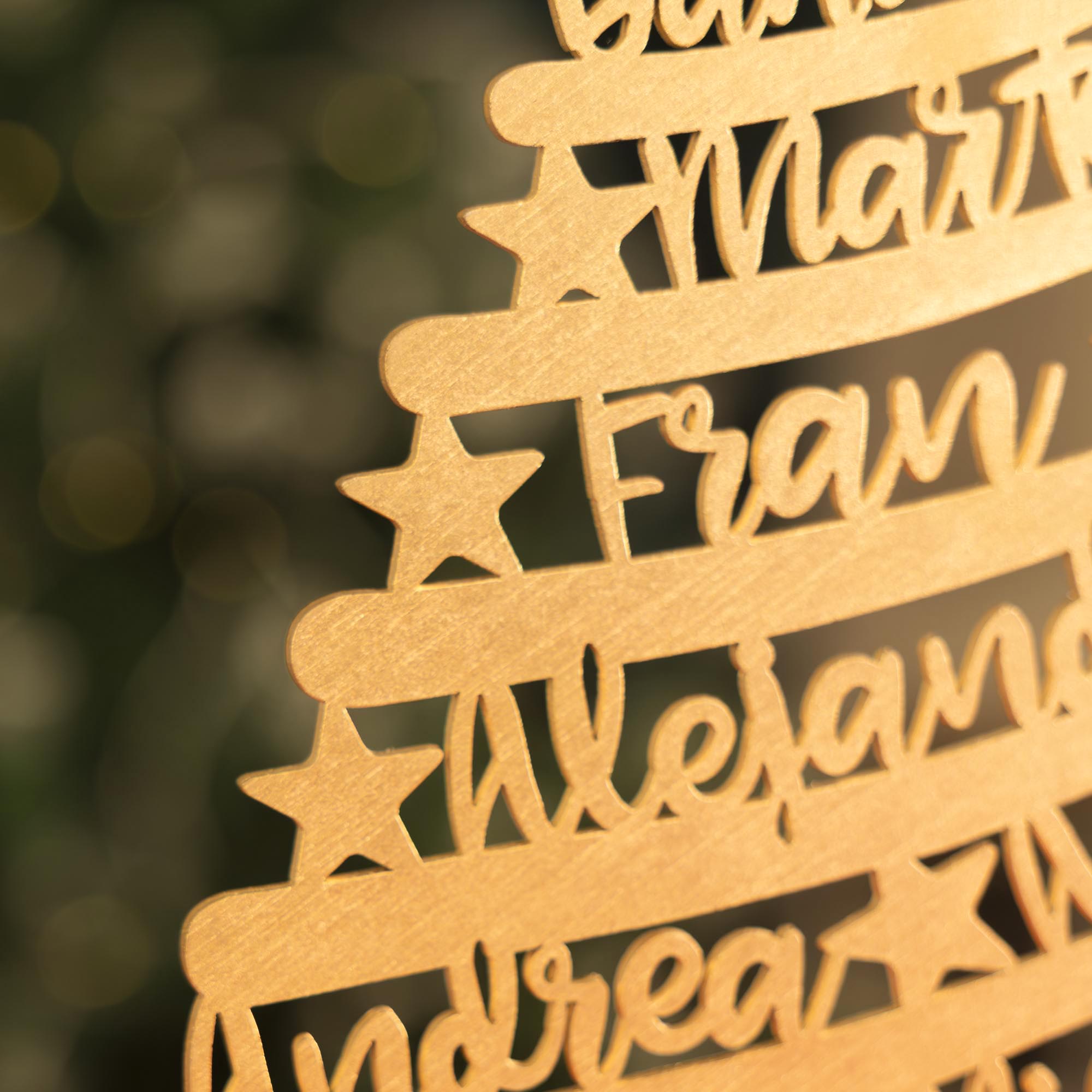 Árbol de navidad familiar personalizado 25cm de alto - Imagen 12