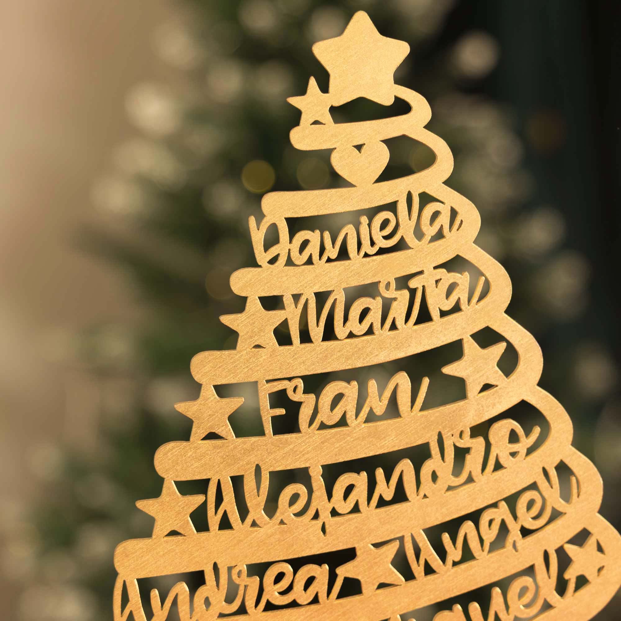 Árbol de navidad familiar personalizado 25cm de alto - Imagen 4