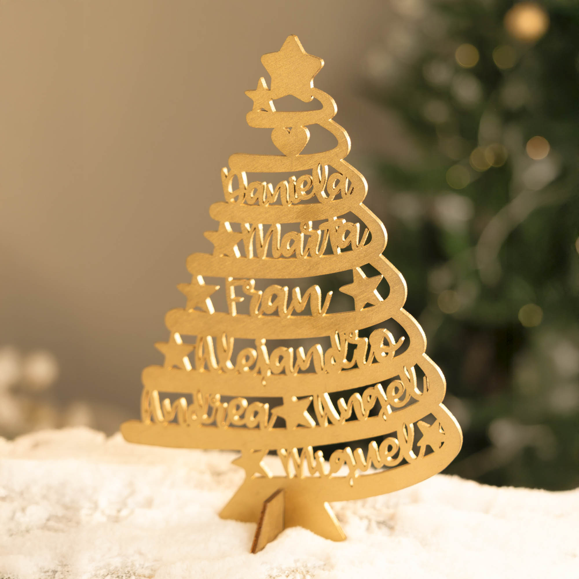 Árbol de navidad familiar personalizado 25cm de alto - Imagen 5