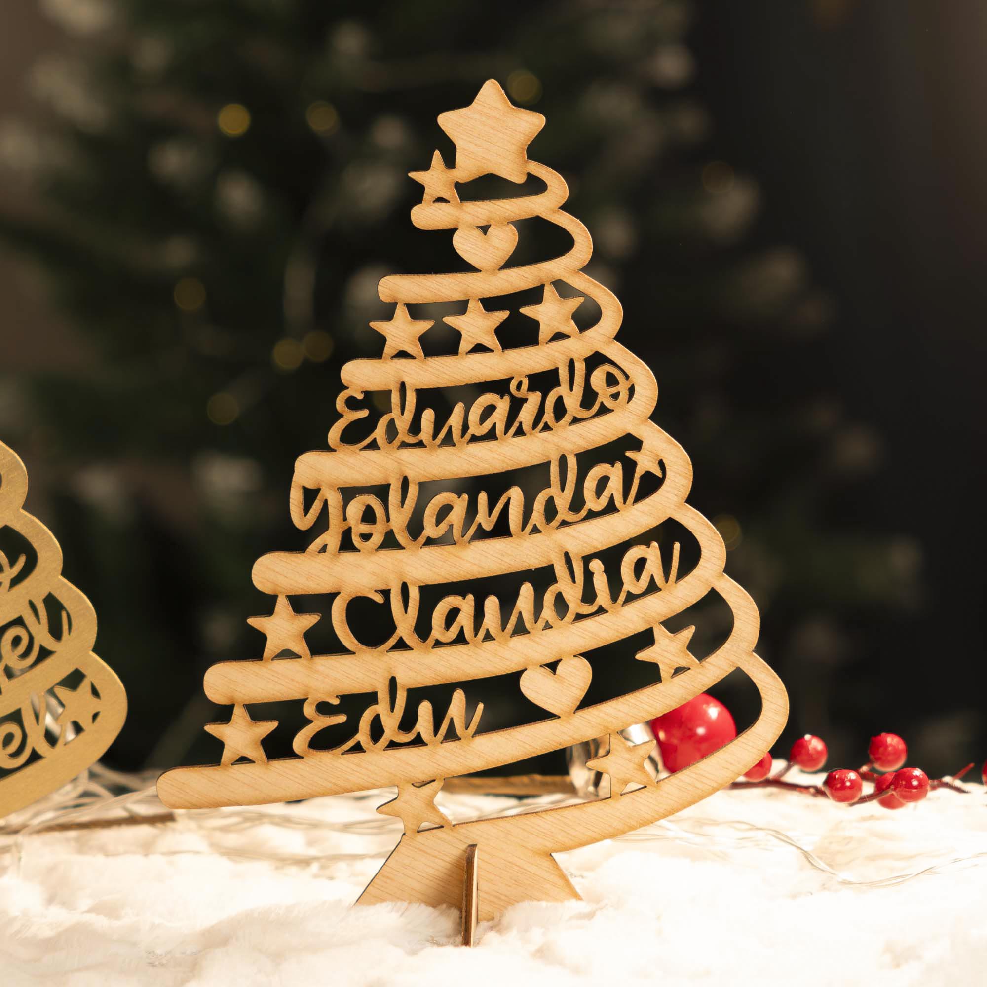 Árbol de navidad familiar personalizado 25cm de alto - Imagen 6