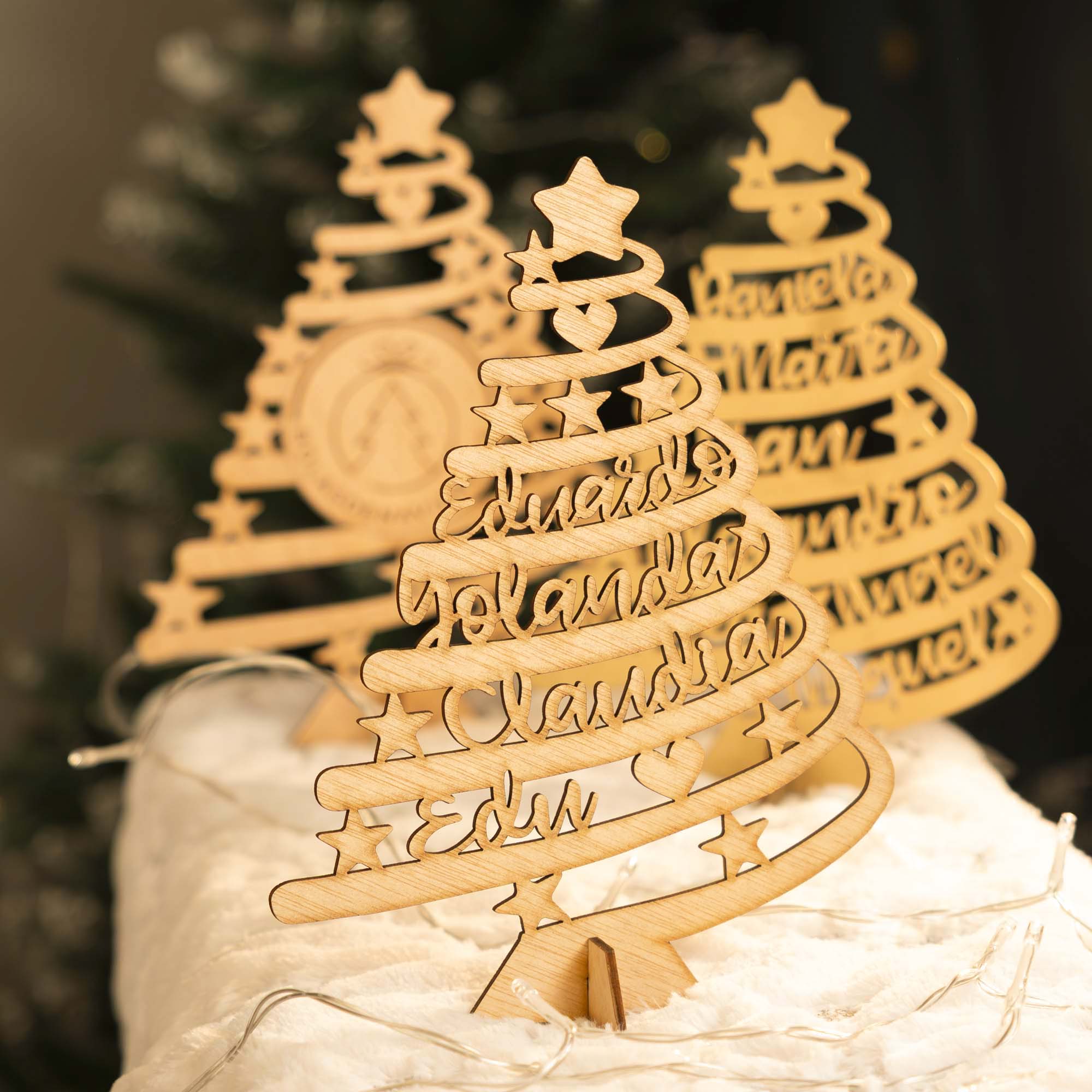 Árbol de navidad familiar personalizado 25cm de alto - Imagen 7