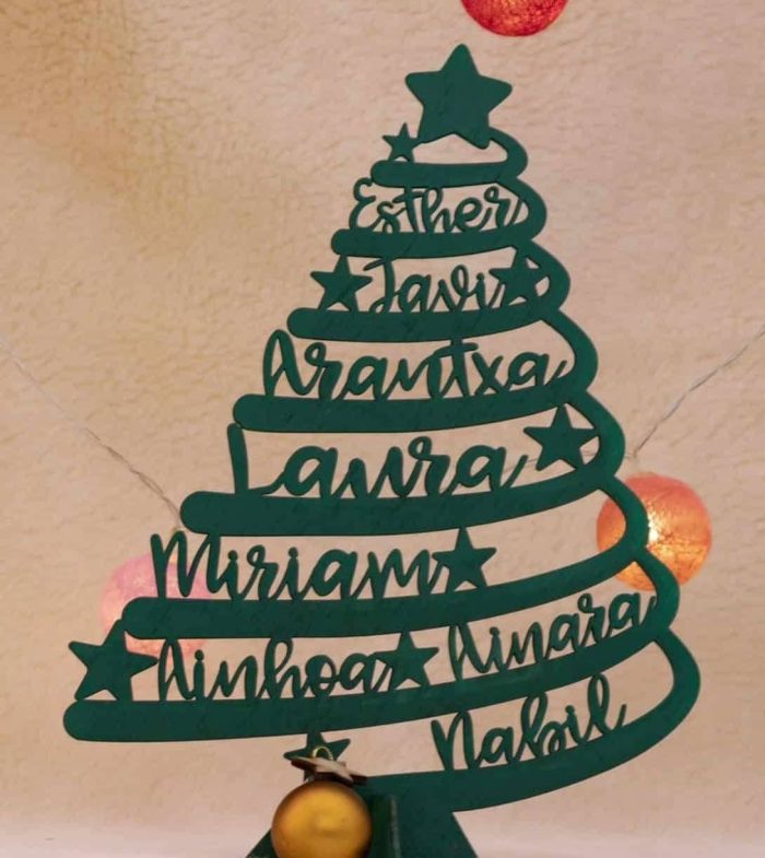 Árbol de navidad familiar personalizado (Pago por nombre)