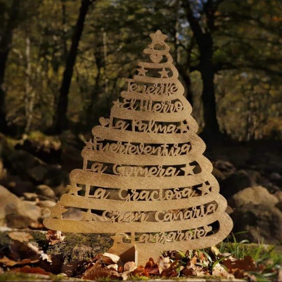 Árbol de navidad familiar personalizado tamaño <b>mediano</b> 42cm de alto